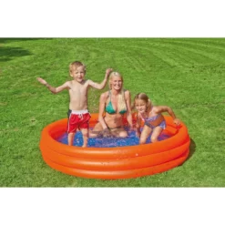 Happy People Pool Mit 3 Ringen - Orange/blau - Ø Ca. 157 Cm