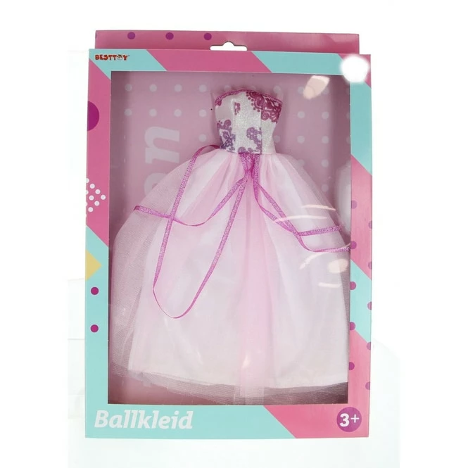 Besttoy - Modepuppenkleid - Weiß-rosa Prinzessinnenkleid 1 Besttoy - Modepuppenkleid - Weiß-rosa Prinzessinnenkleid