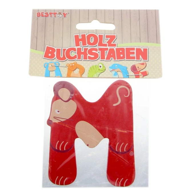 Besttoy - Holzbuchstabe - M - Rot 1 Besttoy - Holzbuchstabe - M - Rot