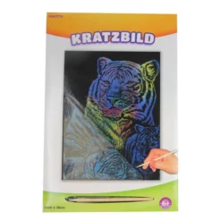Besttoy - Kratzbild Regenbogen - Tiger
