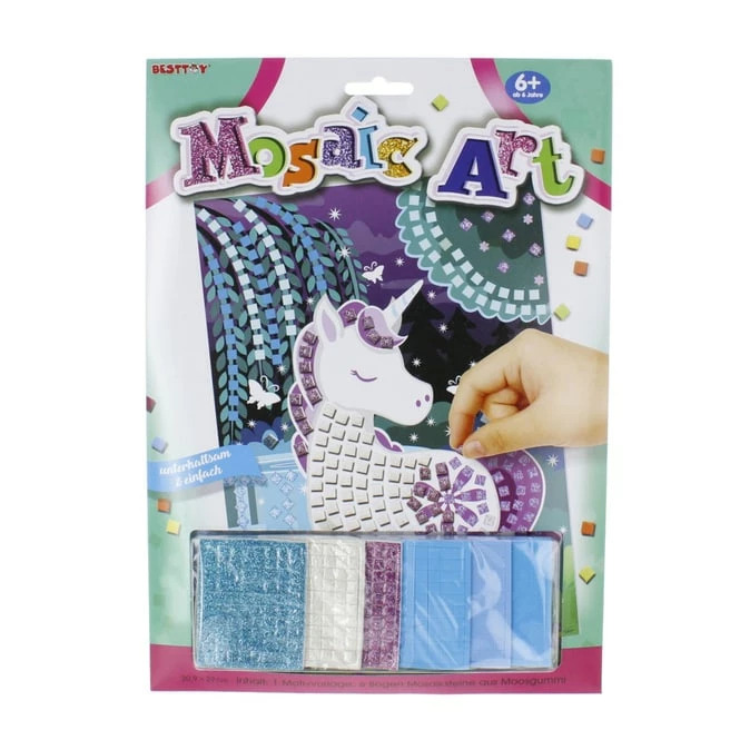 Besttoy - Glitzermosaik Bastelset - Einhorn 1 Besttoy - Glitzermosaik Bastelset - Einhorn
