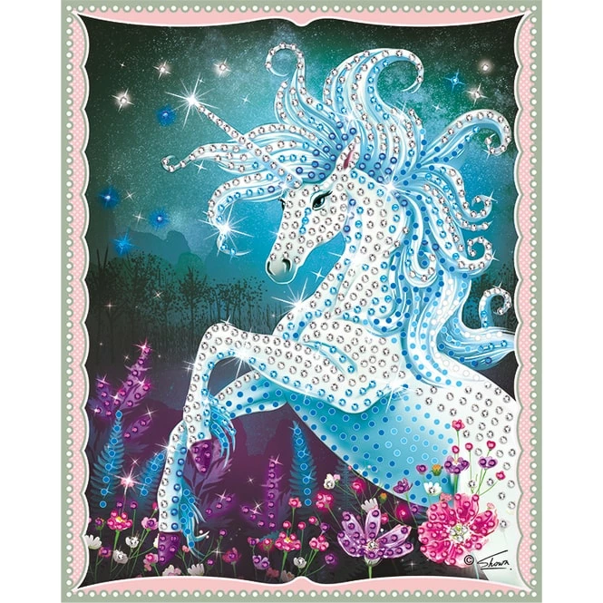 Besttoy - Strasssteinebild Einhorn Blau 1 Besttoy - Strasssteinebild Einhorn Blau