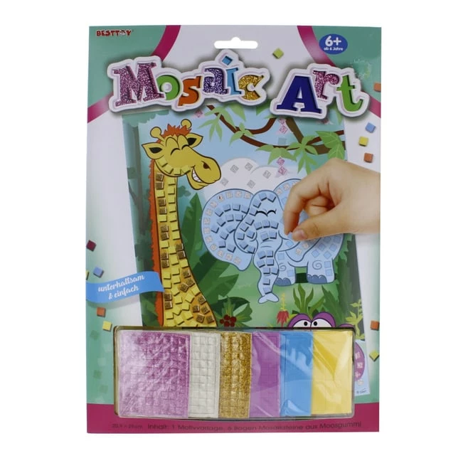Besttoy - Glitzermosaik Bastelset - Dschungeltiere 1 Besttoy - Glitzermosaik Bastelset - Dschungeltiere