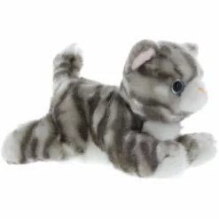 Besttoy - Plüsch-Katze - Grau - Liegend