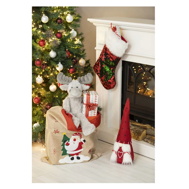 Elch - Aus Plüsch - Ca. 30 Cm - Grau 1 Elch - Aus Plüsch - Ca. 30 Cm - Grau