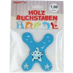 Besttoy - Holzbuchstabe - X - Blau