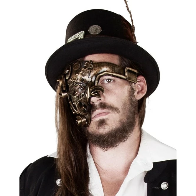 Maske - Steampunk - Für Erwachsene - 17 X 13 Cm 1 Maske - Steampunk - Für Erwachsene - 17 X 13 Cm
